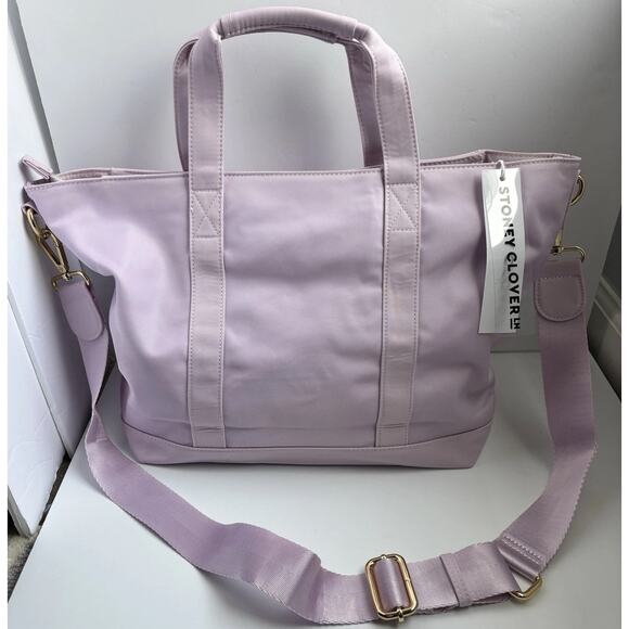 NWT Stoney Clover Lane Mini Tote Bag Grape Crossbody Strap - Small Flaw - Picture 2 of 16